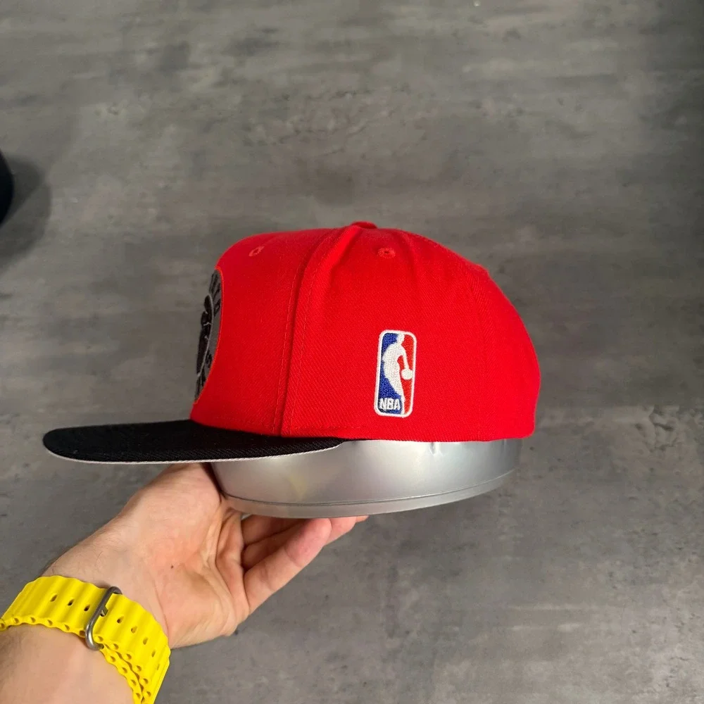 Mitchell & Ness Toronto Raptors Snapback Hat Red Black NBA Cap 2 Tone Wool Blend